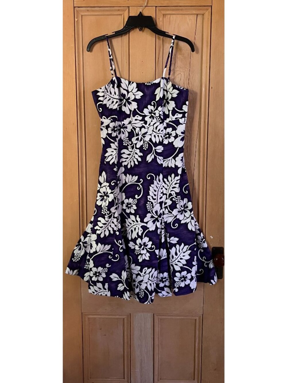 Jade Fashions Vintage Y2K Hawaiian Floral Flowy Dress Size Medium Purple SP EXC